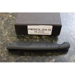 Couteau Extrema Ratio Resolza Lame Acier N690 Manche Aluminium Black Linerlock Clip Made EX0137BLK