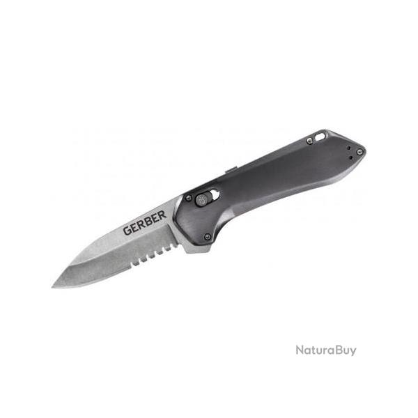 Couteau Gerber Highbrow Compact A/O Lame Acier 7Cr17MoV Serr Manche Alu Pivot Lock Clip G1519