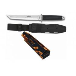 Couteau Sabre Tokisu Akechi Samurai Tactical Tanto Lame Acier 7Cr17MoV Manche Rubber Etui TOK32382