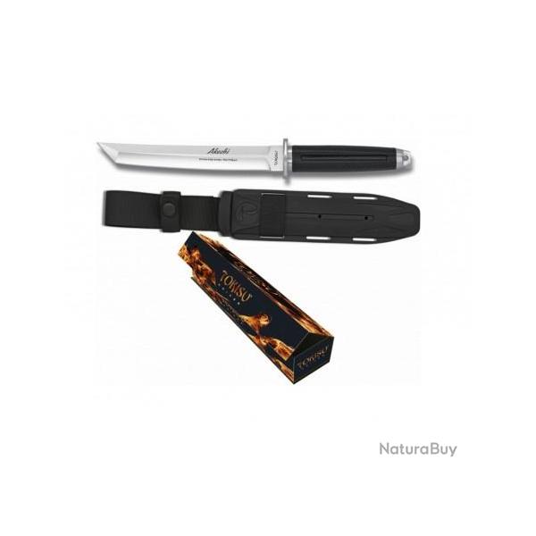 Couteau Sabre Tokisu Akechi Samurai Tactical Tanto Lame Acier 7Cr17MoV Manche Rubber Etui TOK32382