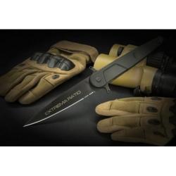 EX0497BLK Extrema Ratio BF4 Lucky Linerlock Black N690Co Blade Aluminium Handle Italy