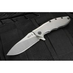 Couteau Zero Tolerance Hinderer Slicer Lame Acier CPM 20CV Manche Titane Framelock Made USA ZT0562TI