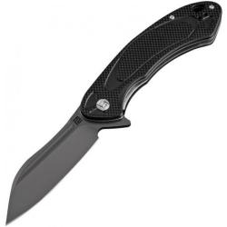 ATZ1818PBBKF Couteau Artisan Immortal Black G10 Handle D2 Black Blade Linerlock