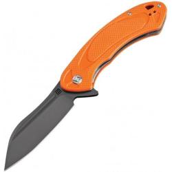 ATZ1818PBOEF Couteau Artisan Immortal Linerlock Orange D2 Black Blade G-10 Handle