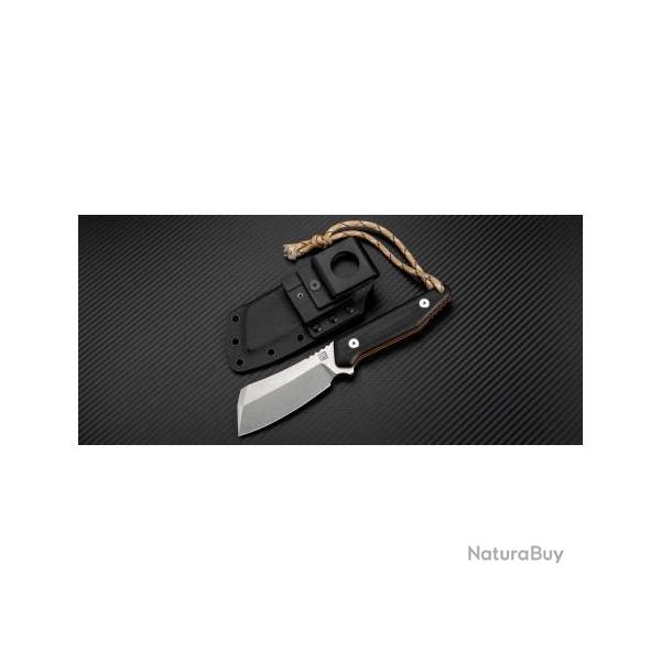 Couteau Artisan Osprey Lame Acier D2 Manche Black/Orange G-10 Etui Kydex ATZ1803BBOE