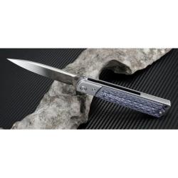 Couteau Artisan Classic Lame Acier D2 Manche Black/White G-10 Linerlock Clip ATZ1802PBGC