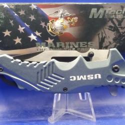 Couteau Tactical Tanto USMC Mtech A/O Lame Acier 3Cr13 Manche Aluminium USMA1058GY