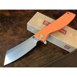 Couteau Artisan Tomahawk D2 Manche Orange G-10 Lame Acier D2 Linerlock Clip ATZ1815POEF