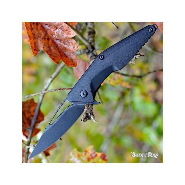 Couteau Brous Blades Division Import Lame Acier D2 Acid Manche Zytel Linerlock Clip BRBM005A