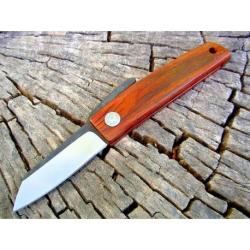 Couteau Ohta FK5 Folder Cocobolo Lame Acier D2 Manche Bois Made Japan OFK5CO
