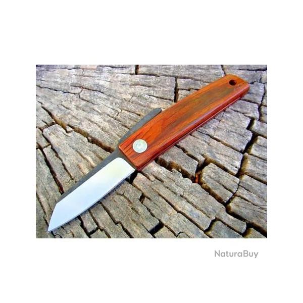 Couteau Ohta FK5 Folder Cocobolo Lame Acier D2 Manche Bois Made Japan OFK5CO