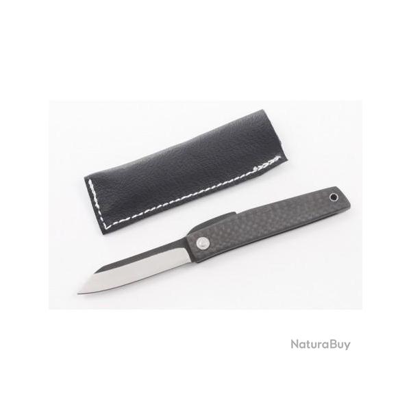 Couteau Ohta Knives FK7 Folder Carbon Fiber Lame Acier D2 Manche Fibre de Carbone Made Japan OFK7CF