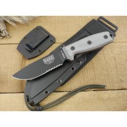 Couteau ESEE Model 4 Acier Carbone 1095 Etui Kydex + Molle Back USA ES4SMBB