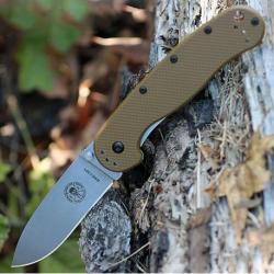 Couteau Esee Avispa Brown G-10 Lame Acier D2 Framelock BRK1302CB