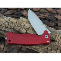 Couteau Lion Steel SR22 Red Lame Acier Sleipner Manche Aluminium Framelock Made Italy LSTSR22ARS