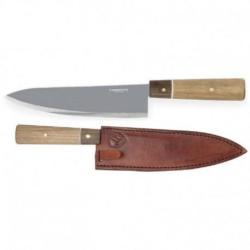 Couteau Condor Kondoru Gyuto Lame Acier Carbone 1095 Manche Noyer Etui Cuir Made El CTK500278