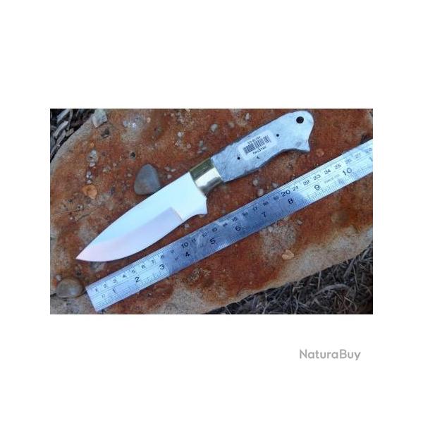 Lot de 2 Lames A Customiser Acier Inox Manche A Customiser Garde Laiton BL090
