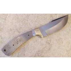 Lot de 2 Lames &agrave; Customiser Selon Vos D&eacute;sirs Bowie Skinner Acier Carbone/Inox Garde Laiton BL091