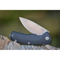 Couteau Lionsteel Kur Lame Acier Sleipner Manche G-10 Linerlock Made In Italy LSTKURBK