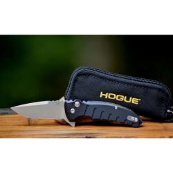 Couteau Hogue X1 Micro Black Lame Acier 154CM Manche Aluminium Button Lock Clip Made USA HO24170