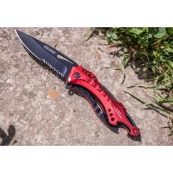 Couteau de Pompier Secours A/O Brise Vitres & Tournevis Tac Force TF705RD