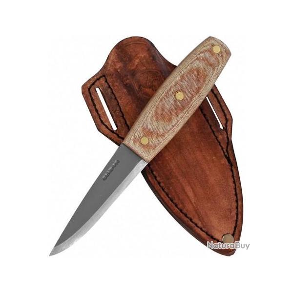 Couteau Condor Primitive Mountain Carbone 1075 Manche Micarta Etui Cuir Made El Salvador CTK39184