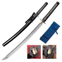 Sabre de Samourai Cold Steel Warrior Series Chisa Katana Carbone 1055 Manche Peau de Raie CS88BCK