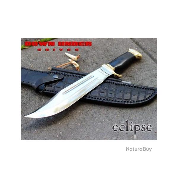 Couteau Bowie Crocodile Dundee The Down Under Eclipse Acier Carbone 1095 Manche & Etui Cuir DUKCDE