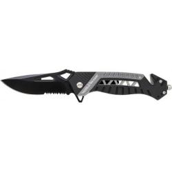 Couteau Smith&Wesson Rescue Flipper Lame Acier 8Cr13MoV Manche Alu SW608S