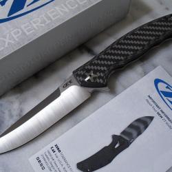 Couteau Zero Tolerance Large Sinkevich Carbon Fiber Acier S35VN Made In USA ZT0452CF