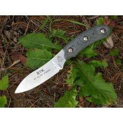 Couteau Tops Bird and Trout Knife Acier 440C Manche Micarta Etui Cuir Made In USA TPBTK02