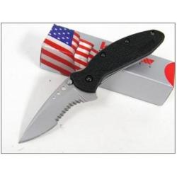 Couteau Kershaw Scallion A/O Partly Serrated Acier 420 Manche FRN Made In USA KS1620ST