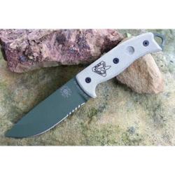 Couteau ESEE Model 5 OD Green Carbon 1095 Serrated Etui Kydex Made USA RC5SOD