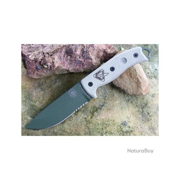 Couteau ESEE Model 5 OD Green Carbon 1095 Serrated Etui Kydex Made USA RC5SOD