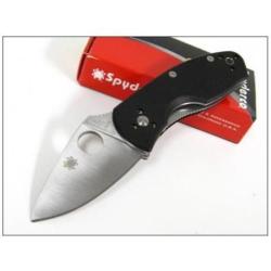 Couteau SPYDERCO AMBITIOUS Black G-10 Plain Acier 8CR13Mov SC148GP