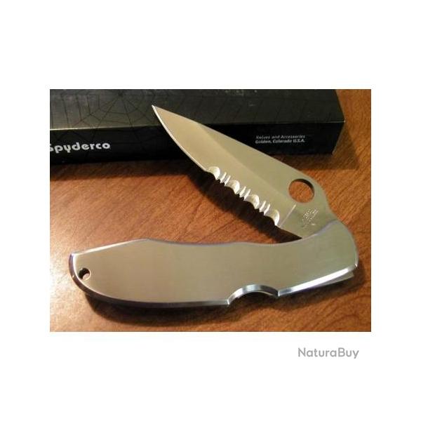 Couteau Spyderco Endura 4 Lame Acier VG-10 Manche Acier Made In Japan SC10PS