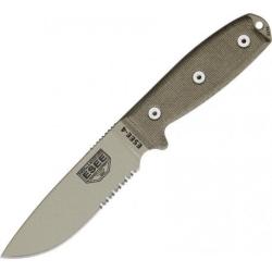 COUTEAU ESEE RAT CUTLERY - RAT Cutlery RC-4 Desert Tan Serrated Knife RC4SDT