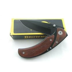 Browning Framelock Black/Cocobolo Lame Acier 440 Manche Cocobolo - BR068 - Couteau Browning