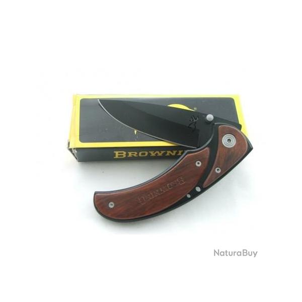 Browning Framelock Black/Cocobolo Lame Acier 440 Manche Cocobolo - BR068 - Couteau Browning