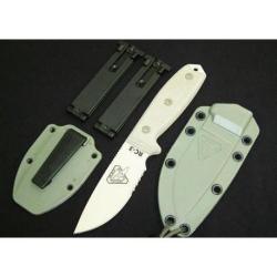 RC3SDT Couteau Esee Model 3 Lame Acier Carbone 1095 Serr Manche Micarta Kydex USA