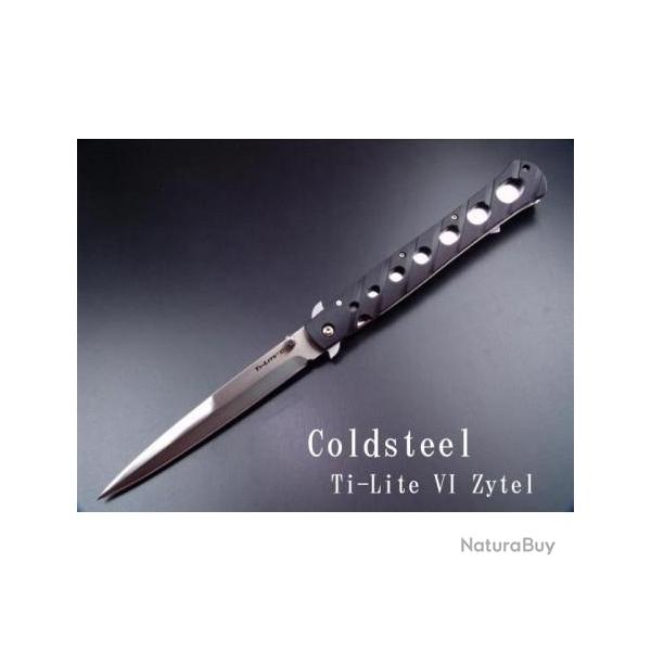 Cold Steel Ti-Lite VI Zytel Lame Acier AUS-8 - Couteau COLD STEEL CS26SXP