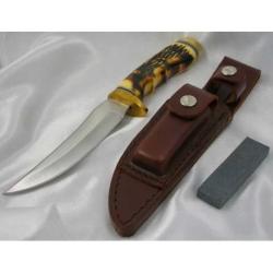 Couteau Schrade Uncle Henry Golden Spike Acier Carbone/inox Manche Delrin SCH153UH