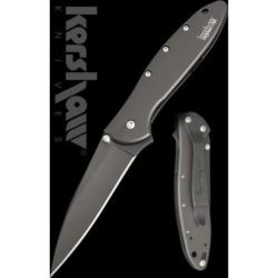 Couteau Kershaw Leek A/O Black Acier Sandvik Tungsten 14C28N Made In USA - KS1660CKT
