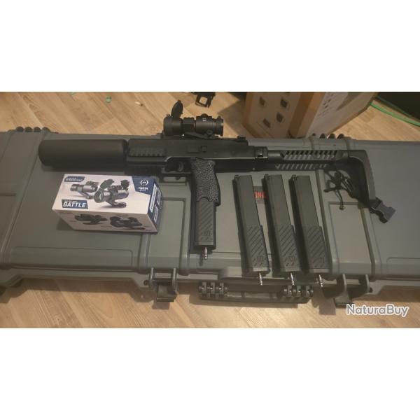 Vmp1x 4 chargeurs mont� hpa US+optic theta optics, possibilit� de bouteille hpa en plus