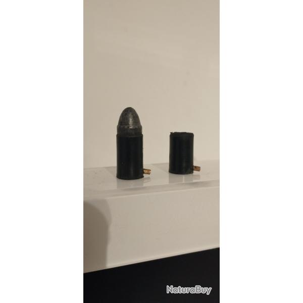 Pistolet poudre noire cartouche � broche calibre 9 mm