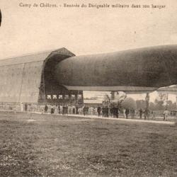 Carte postale ancienne Camp de Ch&acirc;lons Dirigeable militaire -N&deg;8920