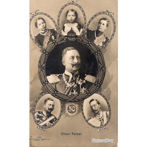 Carte postale historique Unser Kaiser 1859-1909 -N�8922