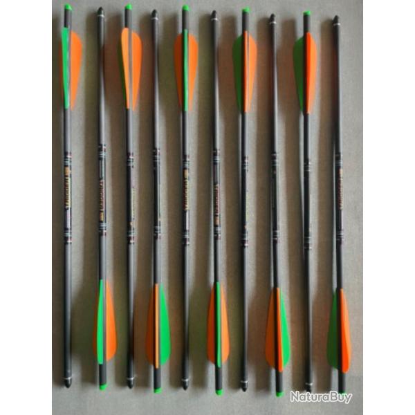 Lot de 10 traits 18 pouces en carbone hybride pour arbal�te