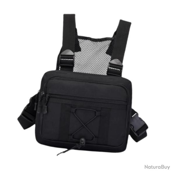 Harnais Jumelles Chasse Sac Poitrine avec Housse de Pluie