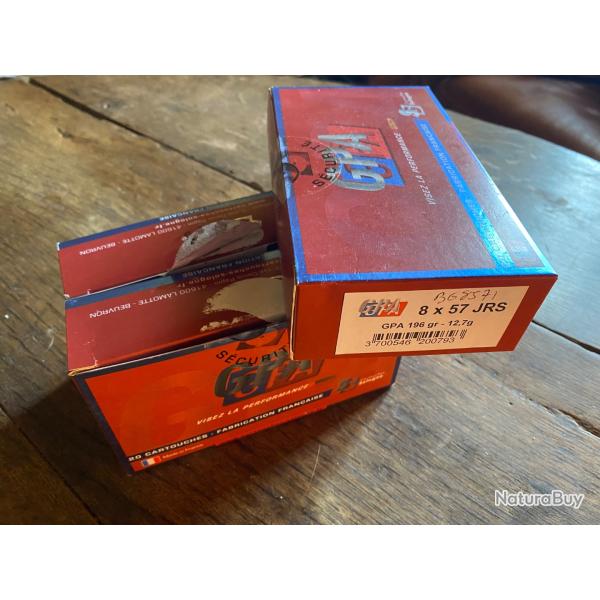 Lot de 3 bo�tes compl�tes de GPA 8x57 JRS 12,7 g / 196 gr